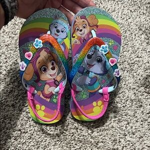 Paw Patrol Flip Flops - size 11-12